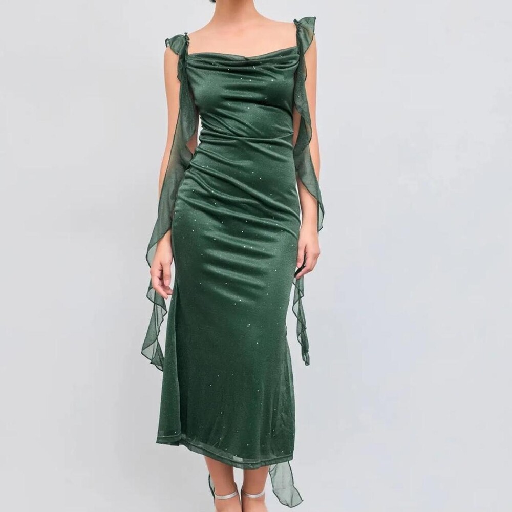 Cider Green Maxi Dress With 6001